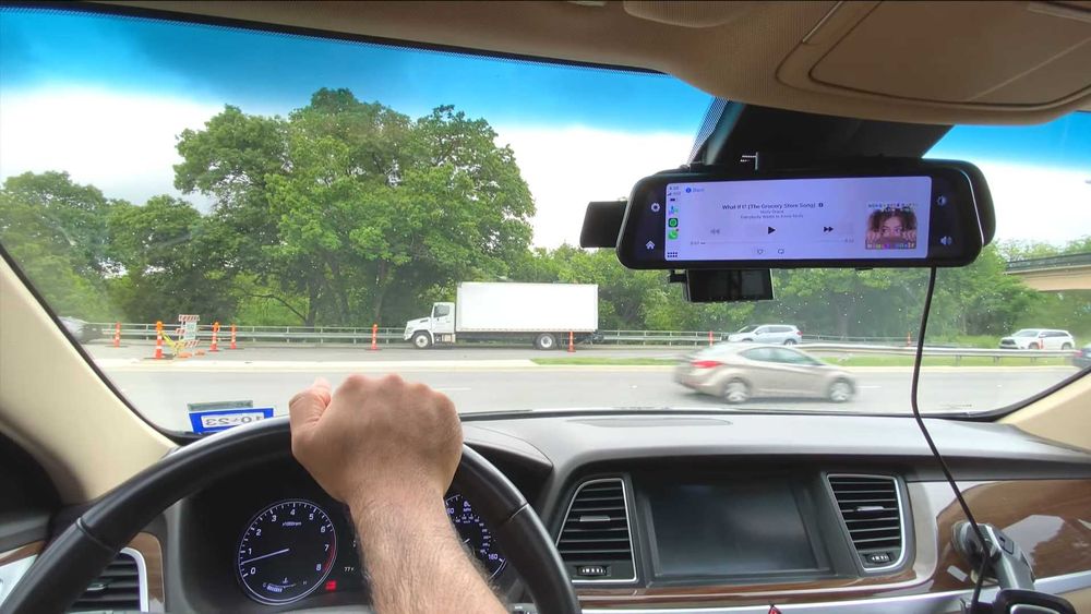 Огледало Видеорегистратор с две камери 9.66inch | СARPLAY,Android Auto