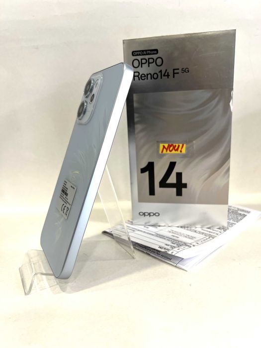 Oppo Reno 14F 5G, 256GB/8GB RAM Opal Blue, garanție2 ani, NOU!