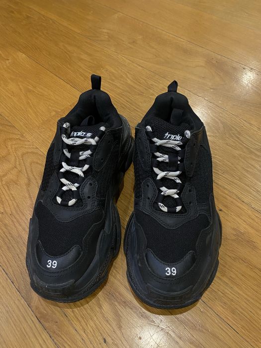 Balenciaga Triple S черни и бели
