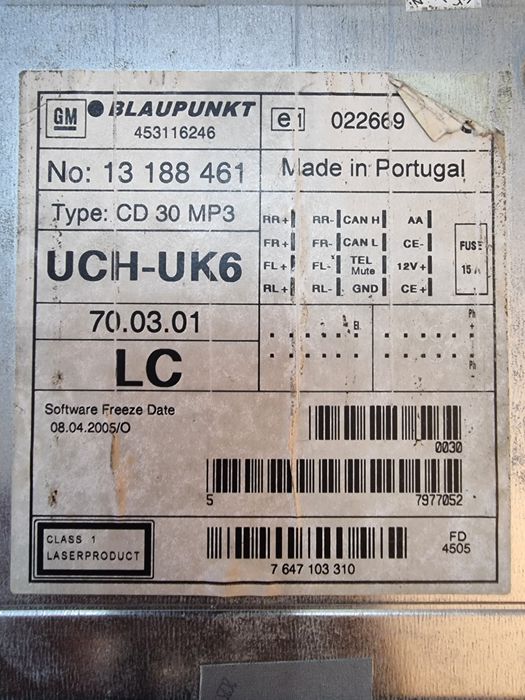 Радио CD Opel Astra H