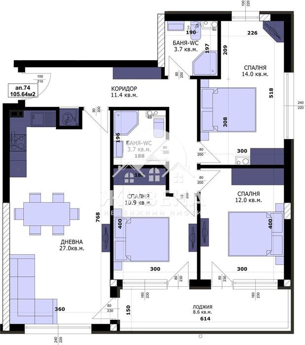 Продава 4-стаен апартамент, в строеж, Кайсиева градина