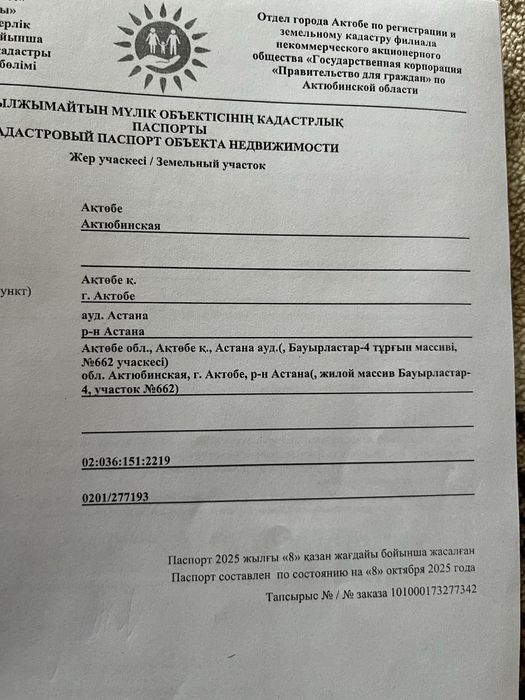 Срочно продам участок Бауырлас 4