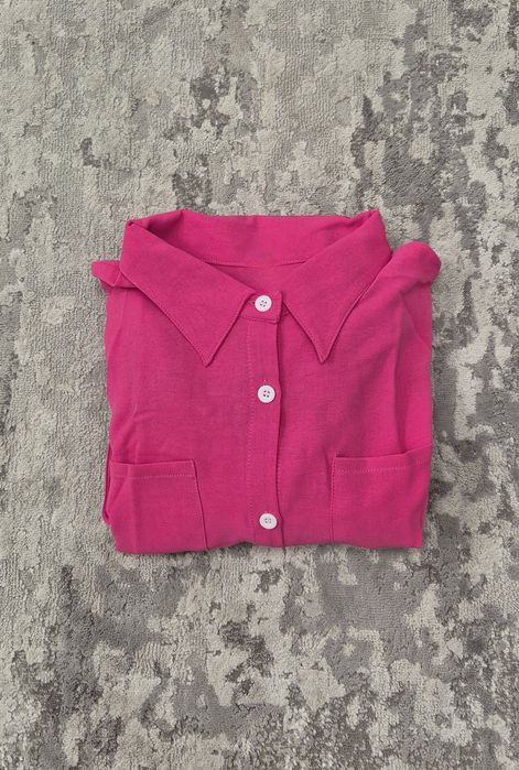 Pantalon fusta cu camasa roz