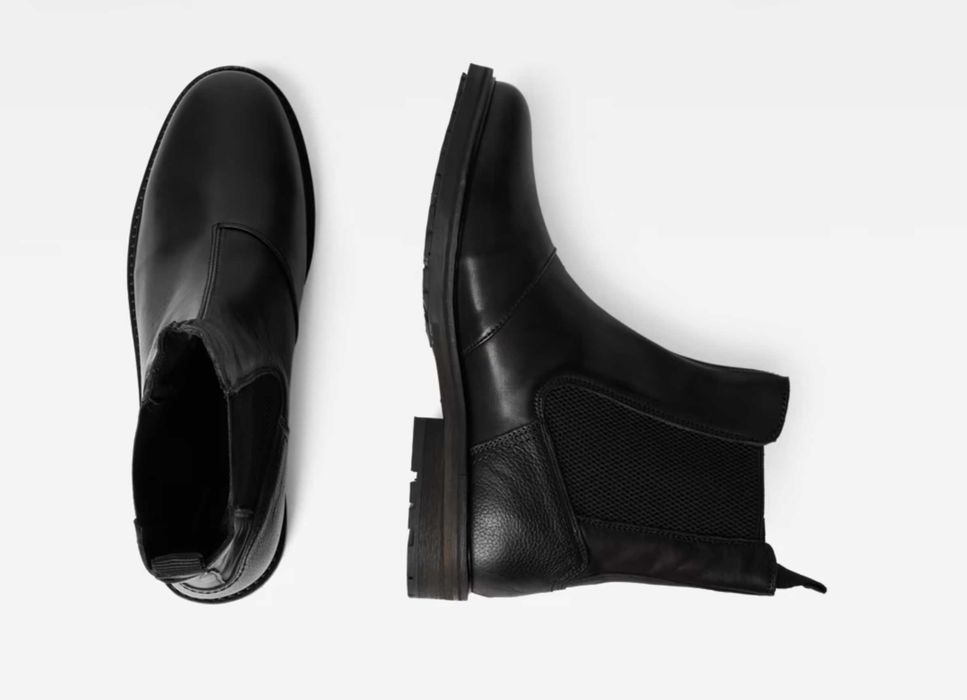 Оригинални мъжки черни боти ботуши обувки G-STAR - размер 43 като нови