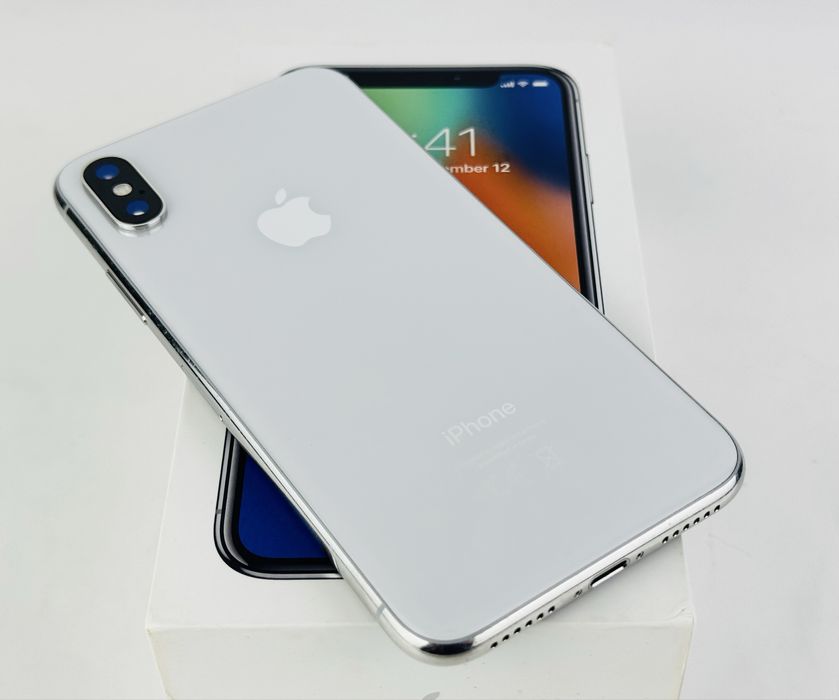Apple iPhone X 64GB Silver 100% Батерия! Гаранция!
