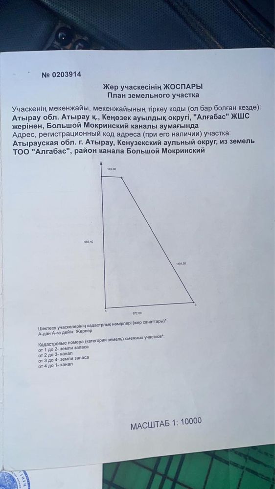 Земля для КХ  сельского назначение