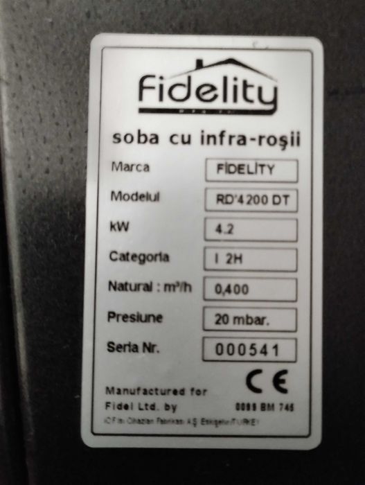 Soba metalica pe gaz și GPL cu inflarosu