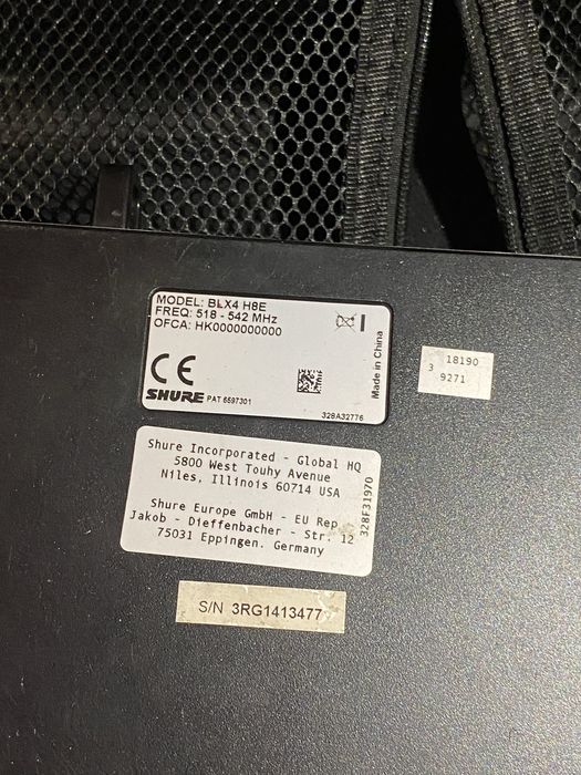 Проф Микрофоны Shure BLX 4 SM58 головы