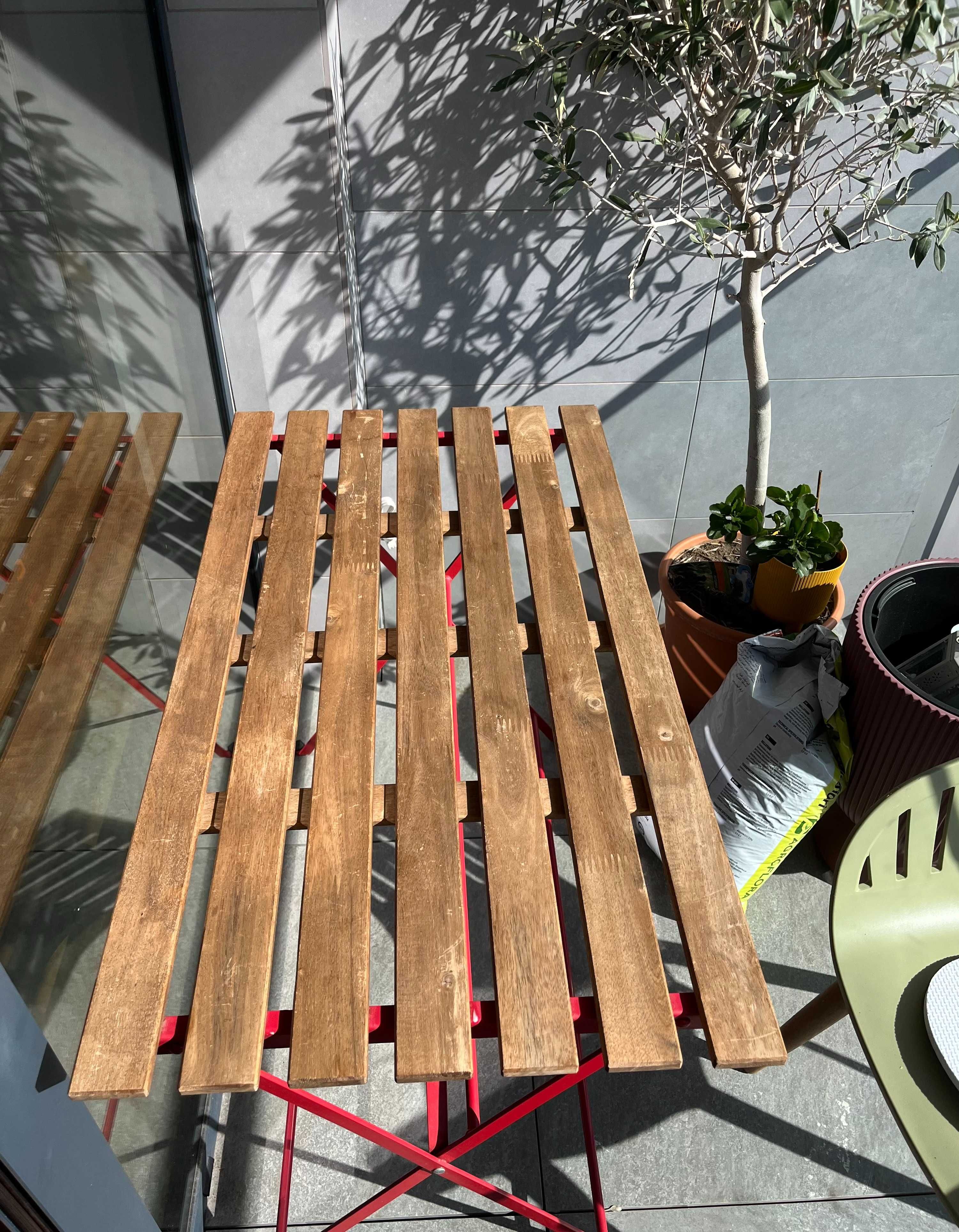 Ikea TARNO сгъваема градинска маса - дърво и стоманена основа 100x54см