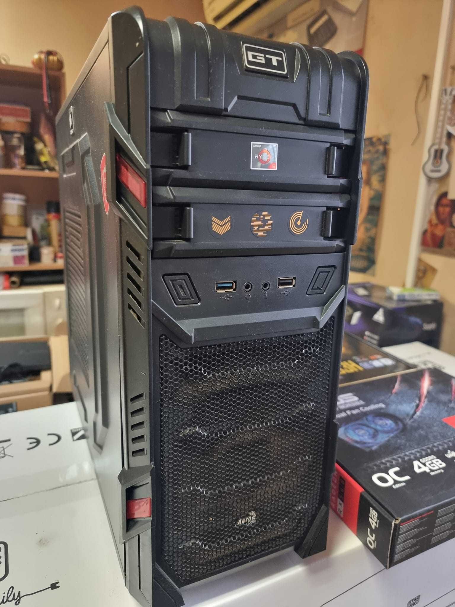 Продава се офис компютър Gigabyte с подарък монитор Philips 190S