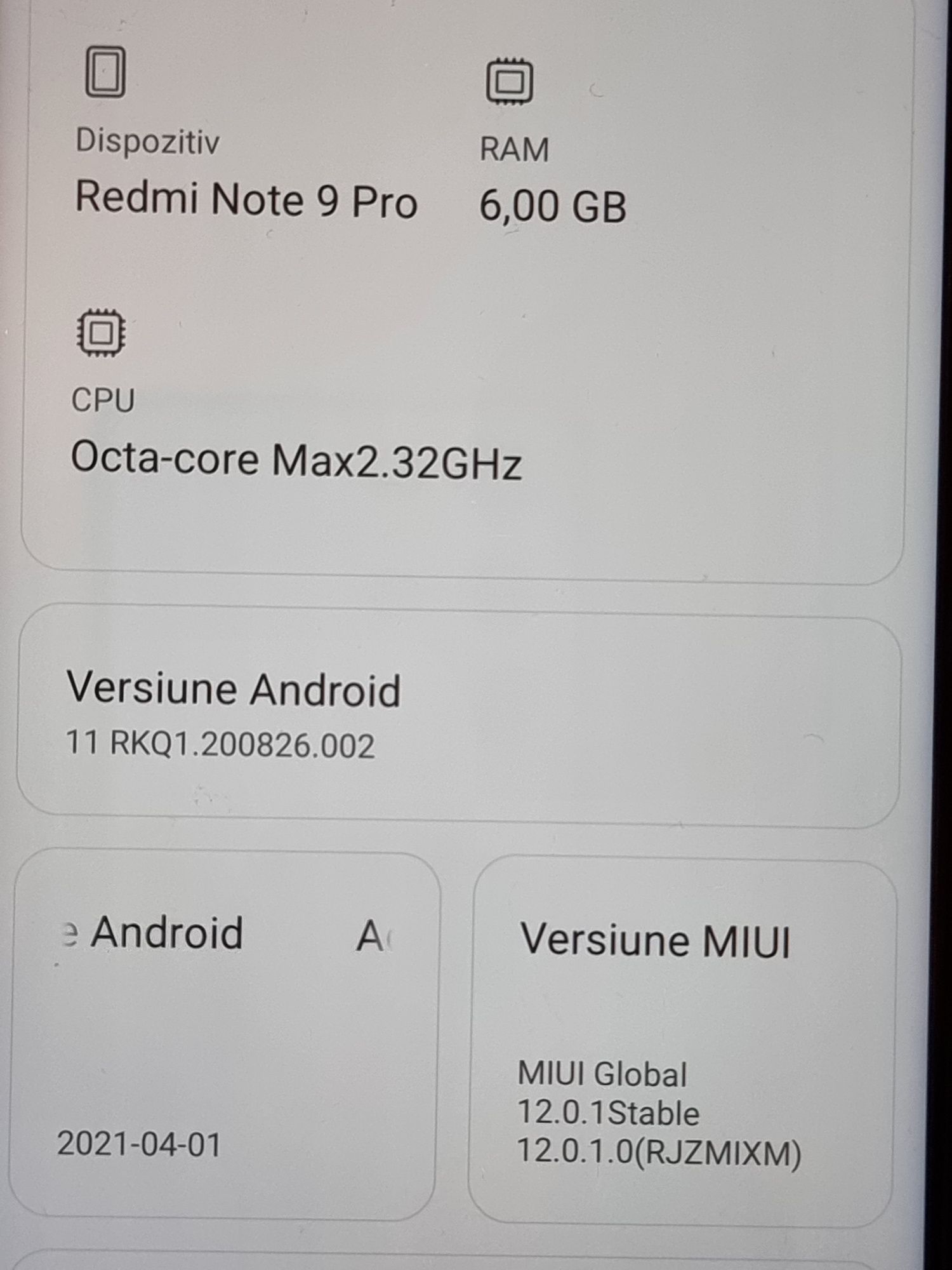 Xiaomi Redmi Note 9 Pro 128Gb, Liber de rețea. Pret 600 bucata.