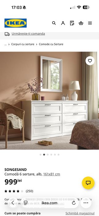 Comoda 6 sertare Ikea