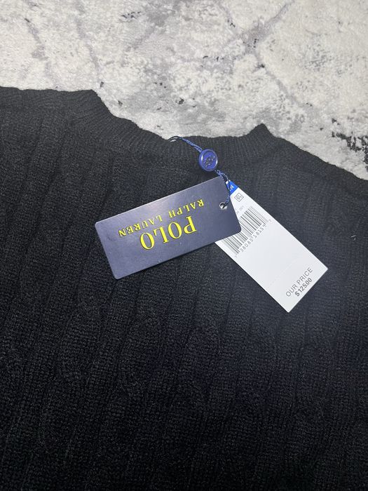 Pulover Polo Ralph Lauren negru cu logo roșu - mărimea M