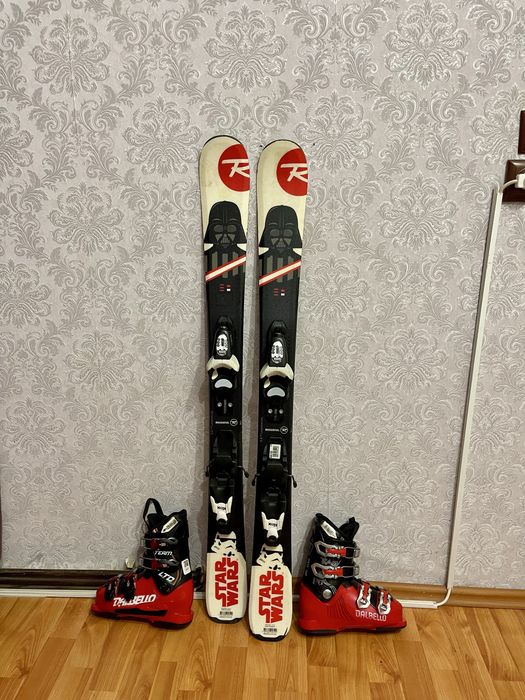 Schiuri copii 110 cm rossignol cu clapari set