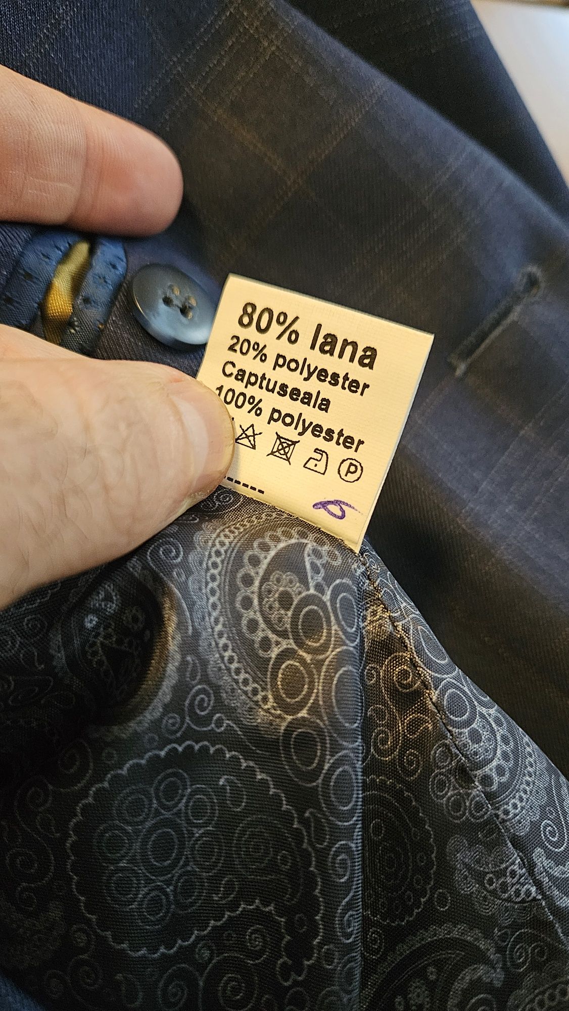 Set Costum bărbați lână 46