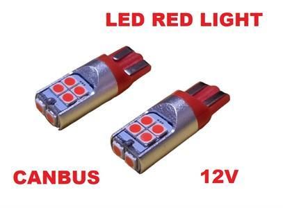 Лед крушки №3216-R за габарит T10-W6W 10led 4014smd 2бр