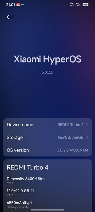 REDMI Turbo 4 Yangi Holatda 3kun oldin ochilgan