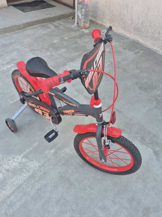 Bicicletă copii Vulcano 03 cu roți ajutătoare 14”