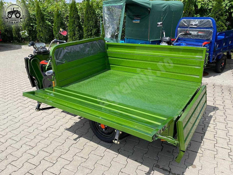 Triciclu electric nou THOR WORKER 1000W cu bena Agramix