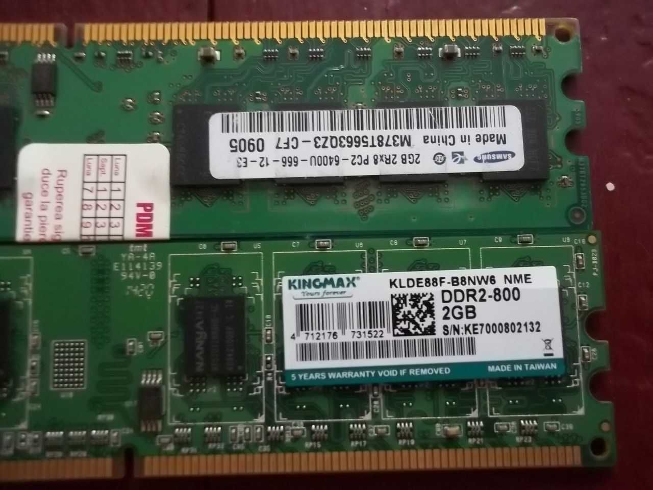 set mem. ram 2xddr2 2gb +6buc 1gb/512mb pt desktop