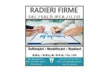 Radiere firma SRL / SRL-D / PFA / IF / II
