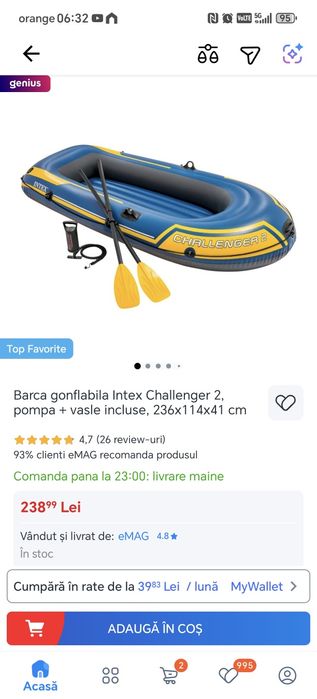 Barca gonflabila noua