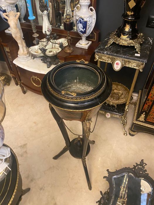 Jardiniera lemn/bronz