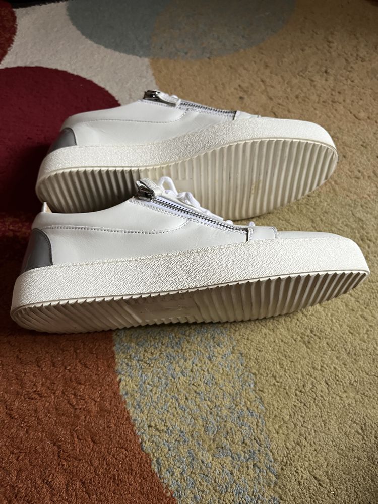 Giuseppe Zanotti May Low Heel White/ Grey