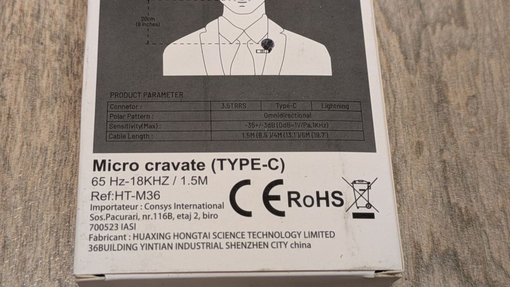 Microfon lavalieră tip C