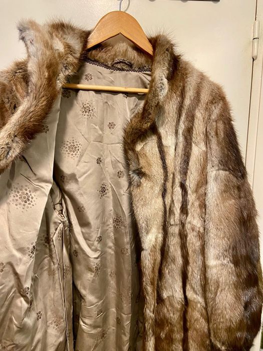 Дълго дамско палто от норка XS/S