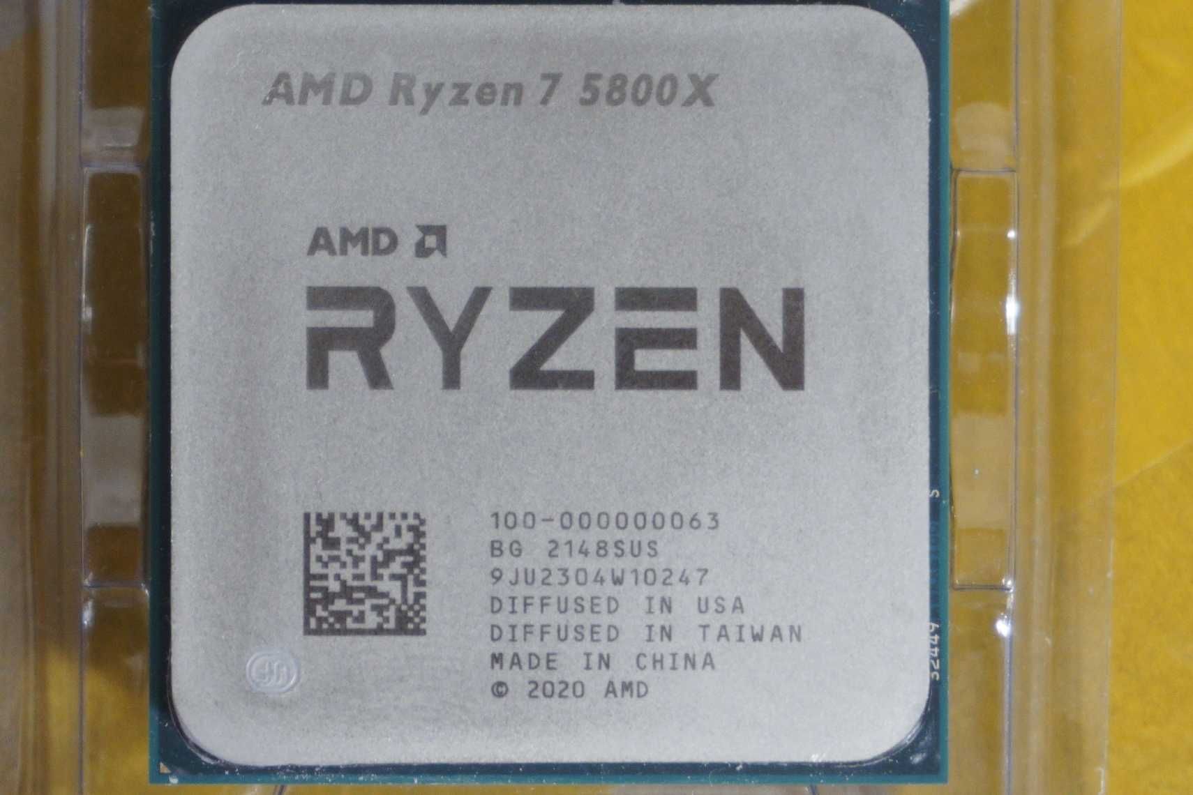 Процесор AMD Ryzen 5800x - 8 core / 105W / 4.7Ghz boost /AM4 / вкл ДДС