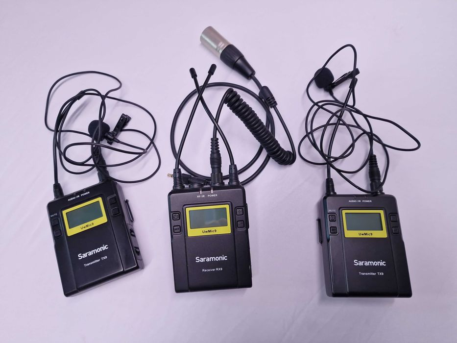 Радио петличный микрофон, петличка Saramonic UwMic9 TX9+TX9+RX9