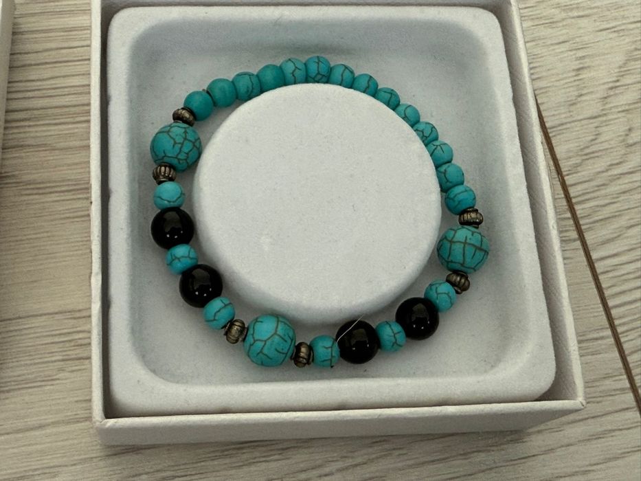 Bratara pietre naturale Turquoise Ultra schimb cu cartier gucci armani