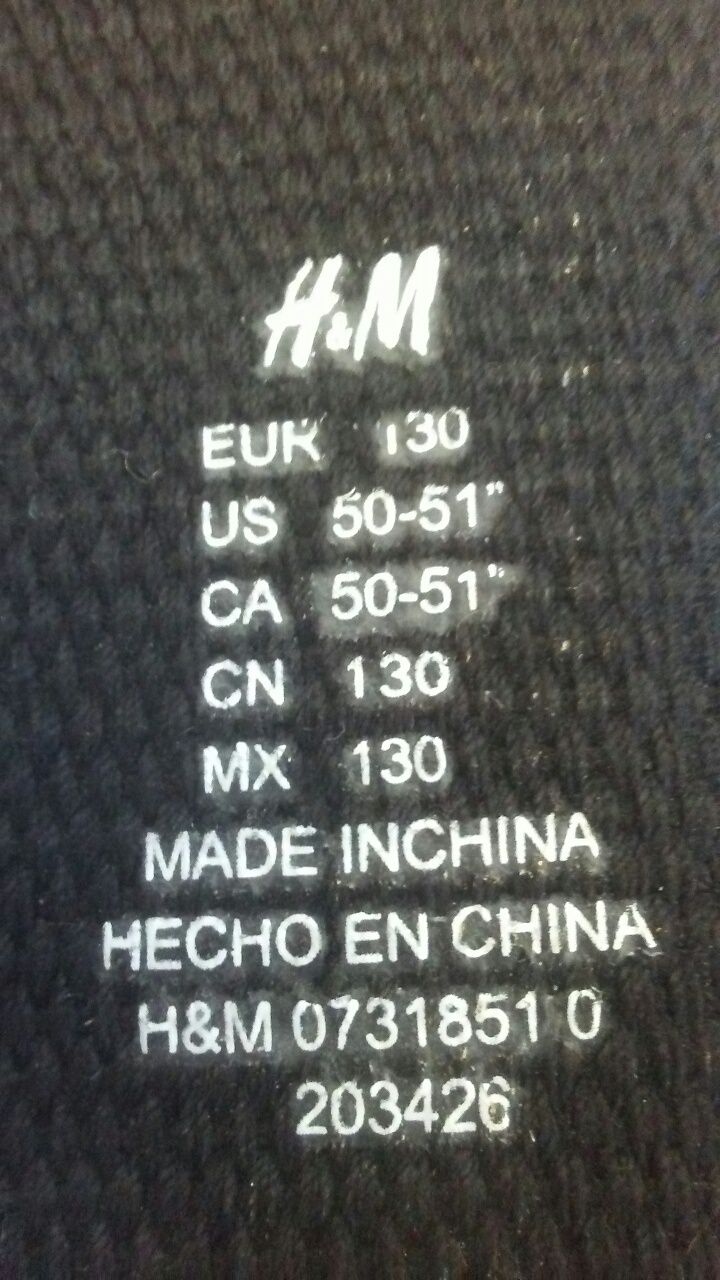 H&M мъжки колан - оригинал-130 см