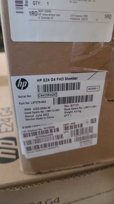 Monitor LED  HP  E24 G4  E-Display– nou, sigilat , business