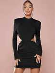 Rochie neagra cut out cu lant noua XS