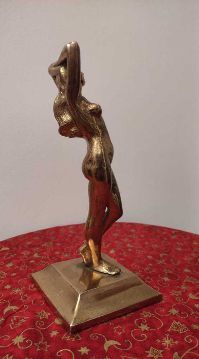 Statueta vintage, sculptura bronz, femeie nud,28 cm