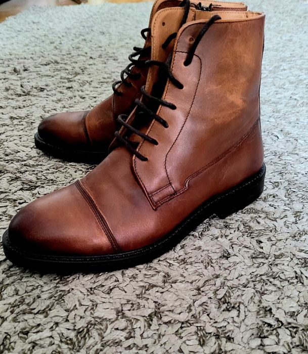 Ghete/bocanci/cizme piele maro - Mango barbati - noi