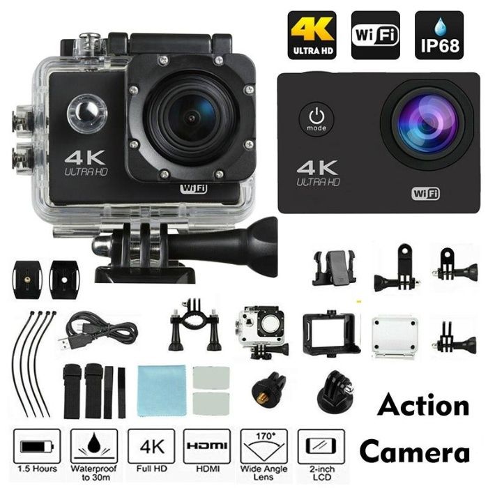 Истинска WiFi FullHD Action Camera водоустойчива камера тип GoPro