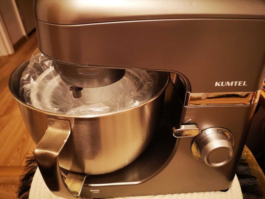 Mixer planetar KUMTEL, 1800W, 4.6L, 8 trepte+Pulse, Gri