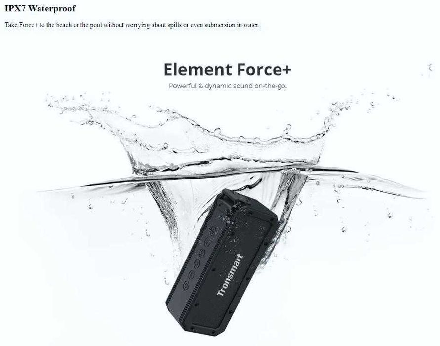 ТуризъмКъмпинг Kолона Tronsmart Force+ 40W 3D BASS ГласКонтрол TWS NFC