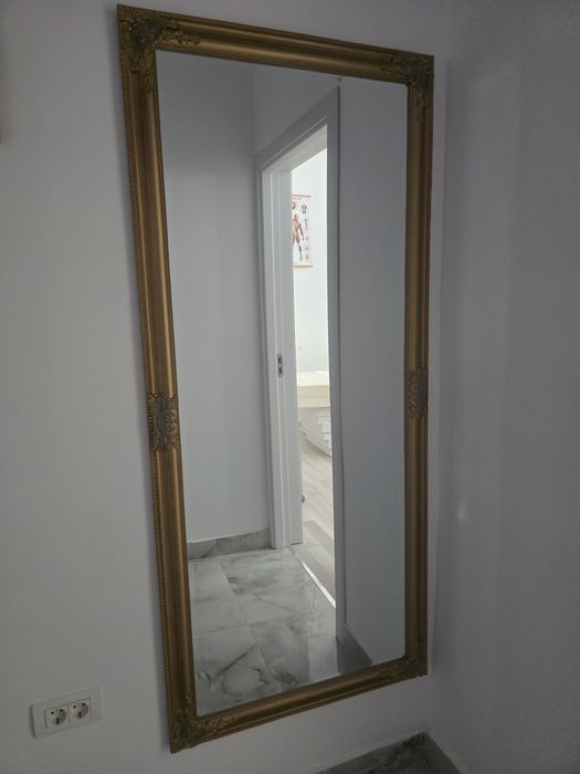 Vand oglinda cu rama culoare auriu 162/ 72 cm