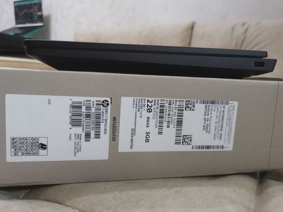 Топовый игровой ноутбук HP Omen 17 FHD, RTX4070, На гарантии, новый