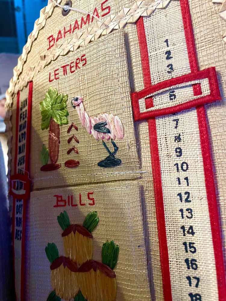 Decor perete handmade 2 bucati calendar + suport