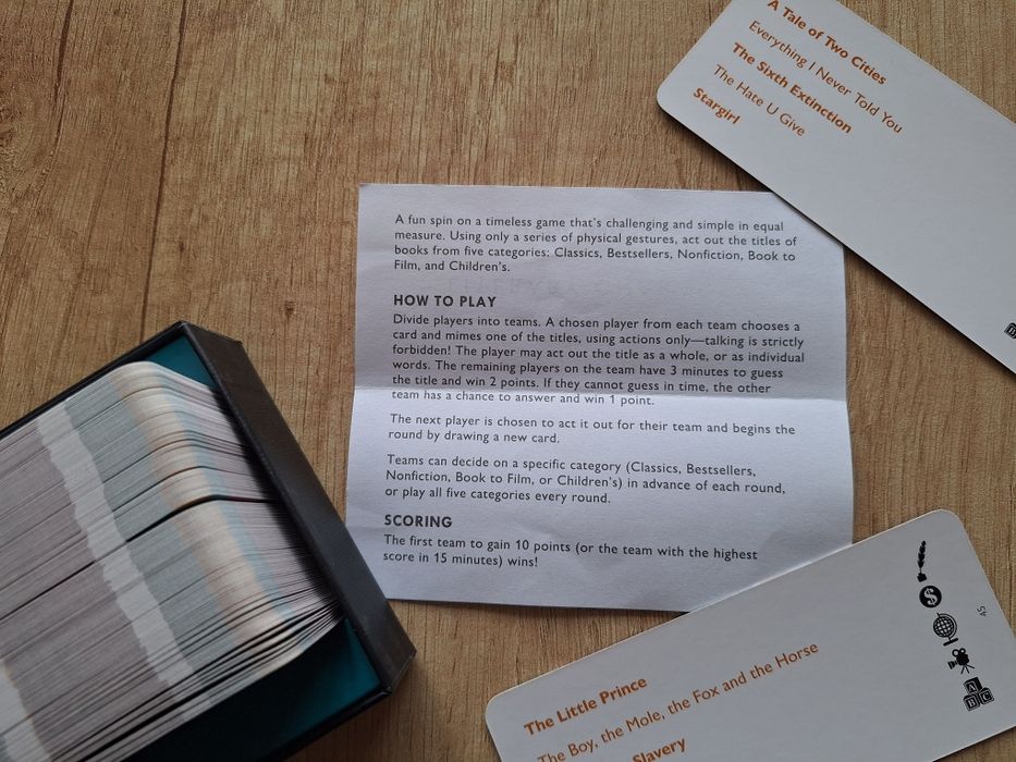 Игра "Charades", литературно издание