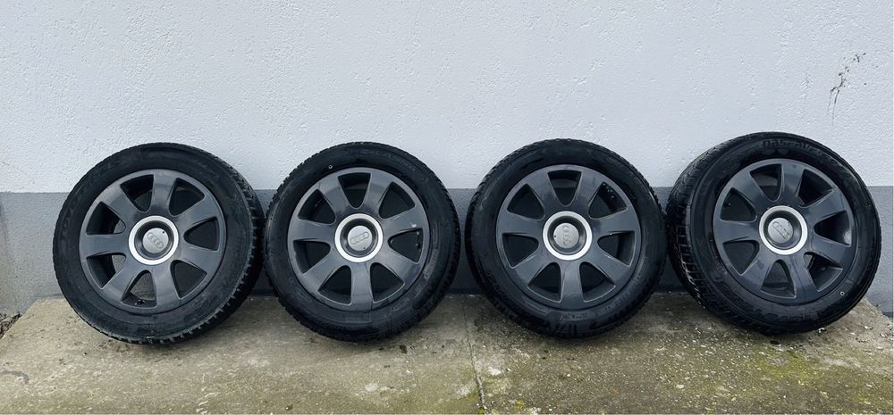 Set 4 Jante Audi 205/55/16 Cu Anvelope de Iarna