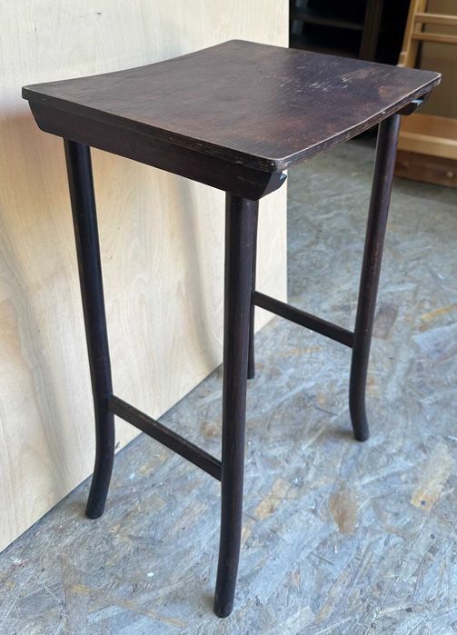 3 buc Masuta Vintage din lemn stil Thonet; Masuta tip piedestal