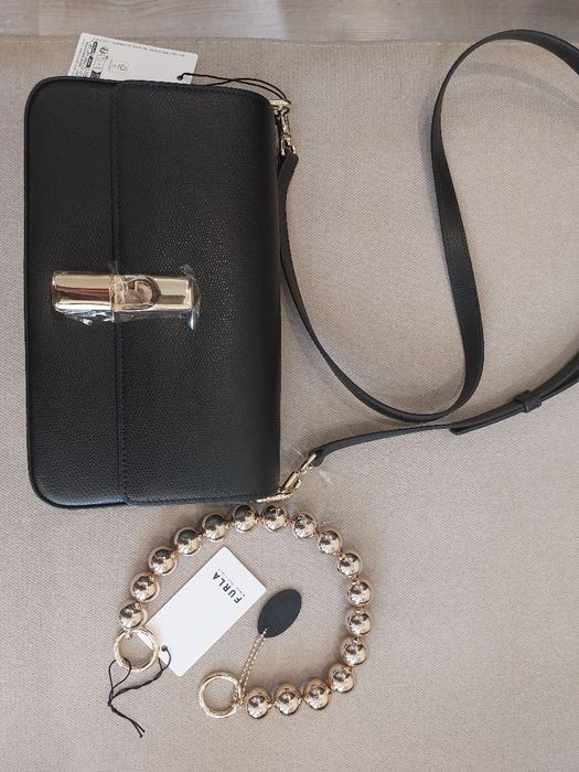 Оригинална чанта Furla Iride с оригинална допълнителна дръжка