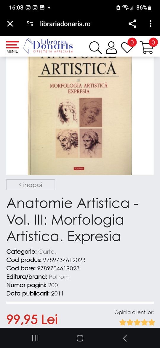 Anatomie Artistica,Morfologia Aristica Expresia (nouă)
Vol. Il: Morfol