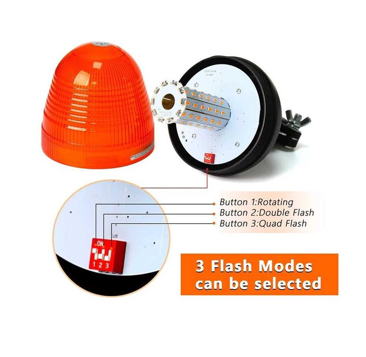 LED ЛЕД Аварийна Сигнална лампа Маяк Буркан 12V/24V